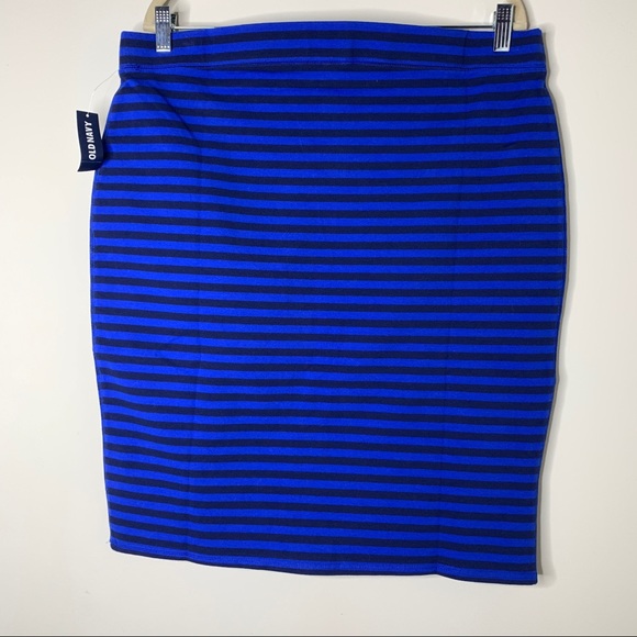 NWT Old Navy Striped Cotton Pencil Skirt Sz XL - Picture 2 of 6